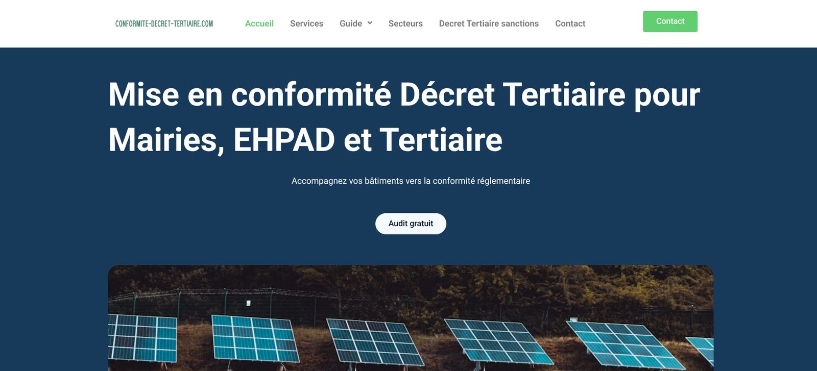 Conformité Décret Tertiaire — site web créé par Teamshifts