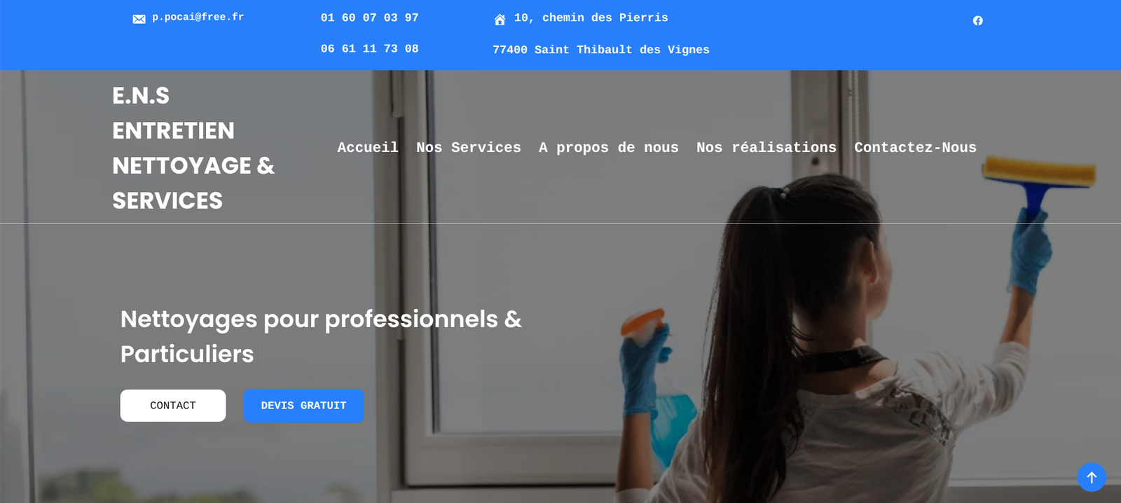 Entretien Nettoyage et Services — site web créé par Teamshifts