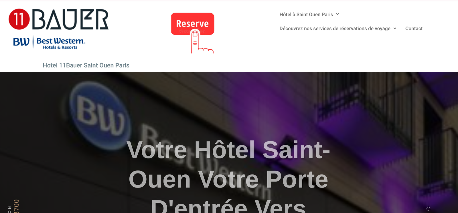 Hôtel 11 Bauer — site web créé par Teamshifts