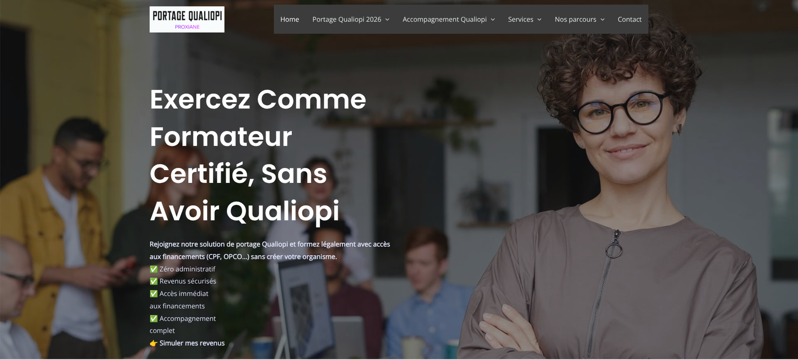 Métier Formateur — site web créé par Teamshifts